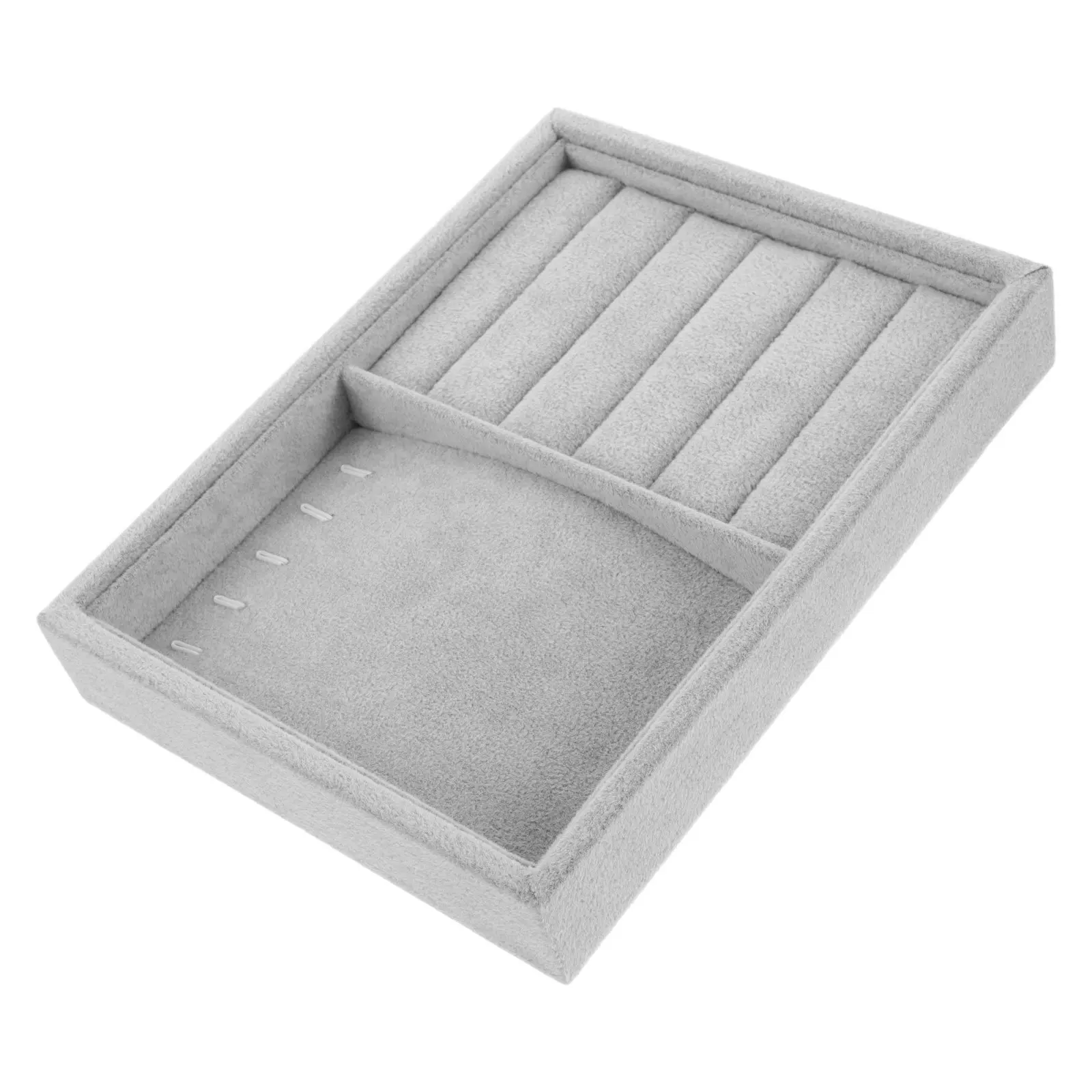 

Многоуровневый органайзер для украшений: лоток для колец, ожерелий, серег, браслетов с мягким покрытием, коробка для хранения в ящике или шкафу