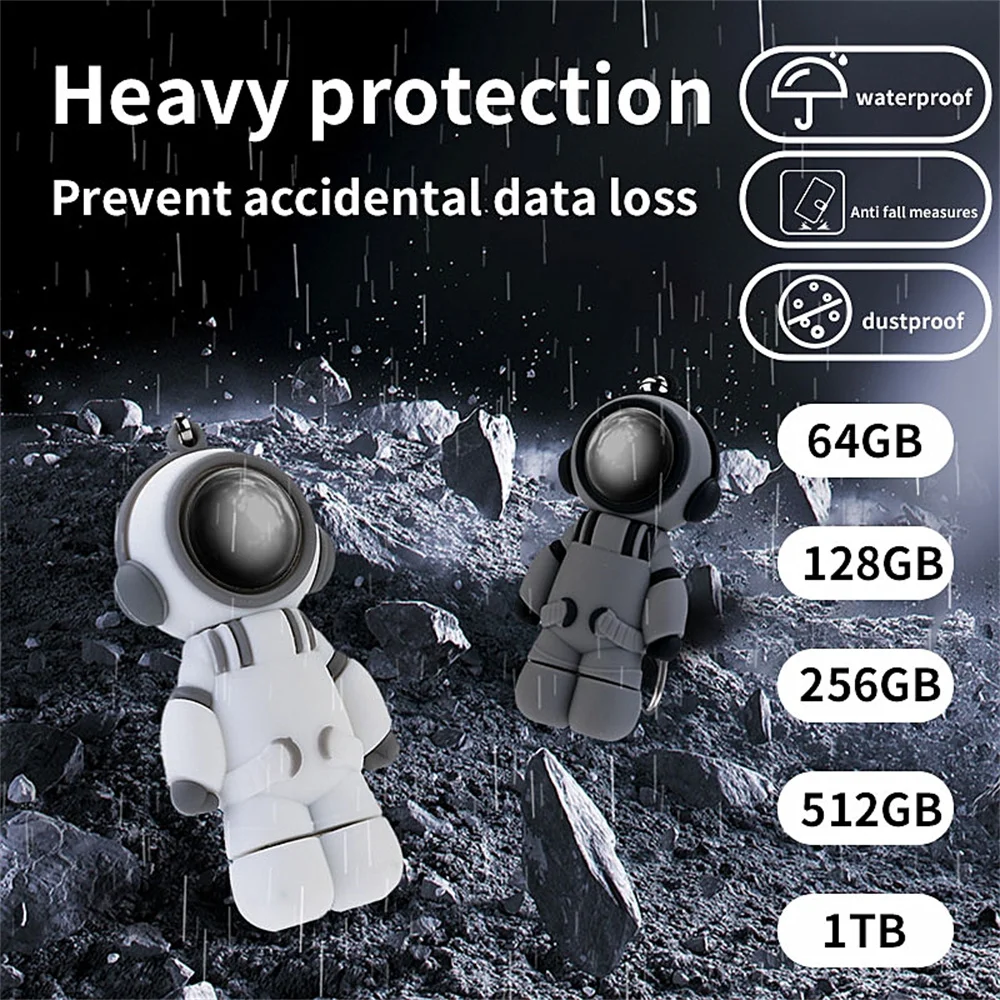 Imagem -05 - Único Astronauta 2tb 1tb Otg Flash Drive 3.0 512gb Photo Memory Stick Armazenamento Externo para Iphone pc Ipad Android Mirco Tipo-c o