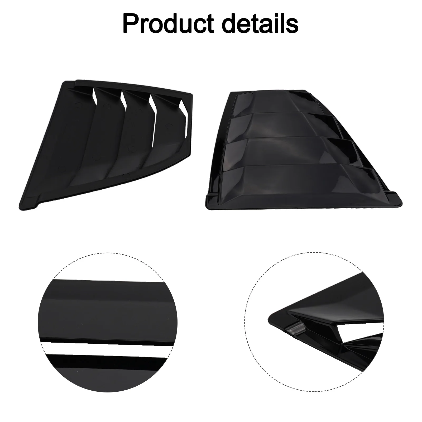 Car Rear Door Glass Quarter Louver Shutter Cover Trim For Mazda 3 Axela 2014-2018 Matte Black Gloss Black Carbon Fiber Car Acces