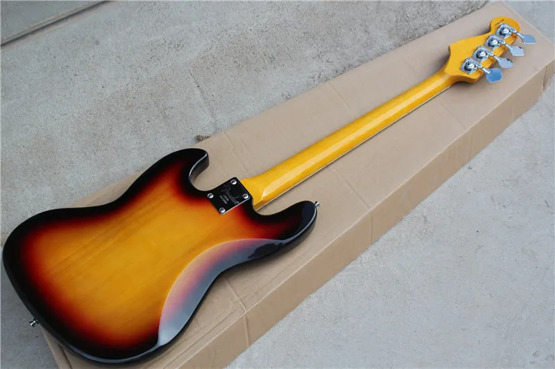 Classic 4-string bass electric guitar, sunset body, support customization, free shipping