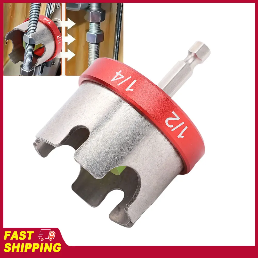 

Насадка-сверло для гаек с шестигранным хвостовиком, экстрактор для гаек, для резьбовых стержней 1/4, 3/8, 1/2 дюйма, инструмент для быстрого снятия, торцевой ключ