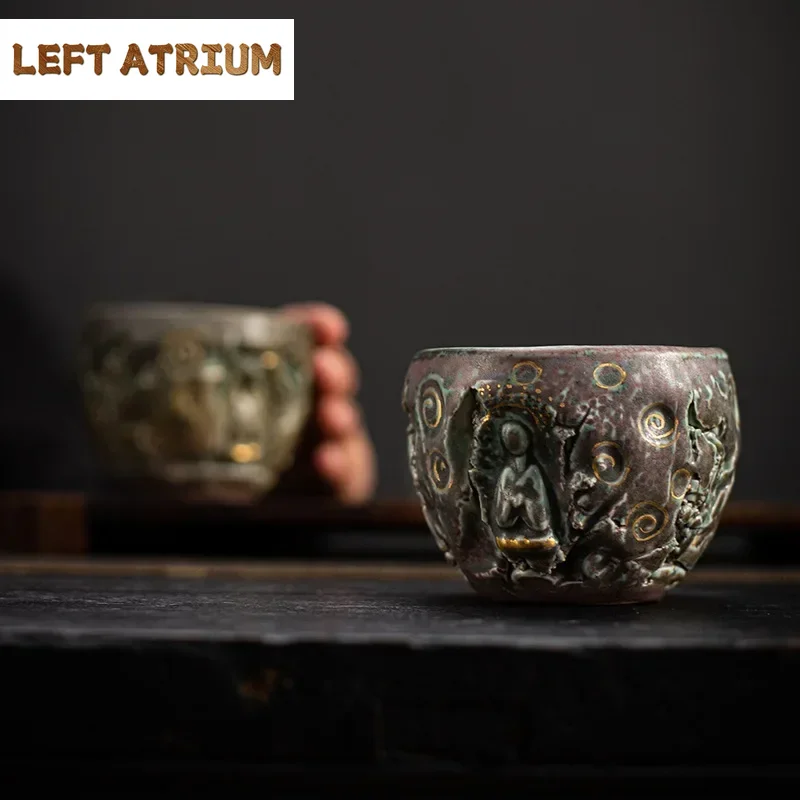 

Чайная чашка ручной работы Дуньхуан Чайная чашка Персональная чашка Master Cup Винтажная одинарная чашка Керамический чайный сервиз Fambe Подарочная коробка Церемониальная чашка