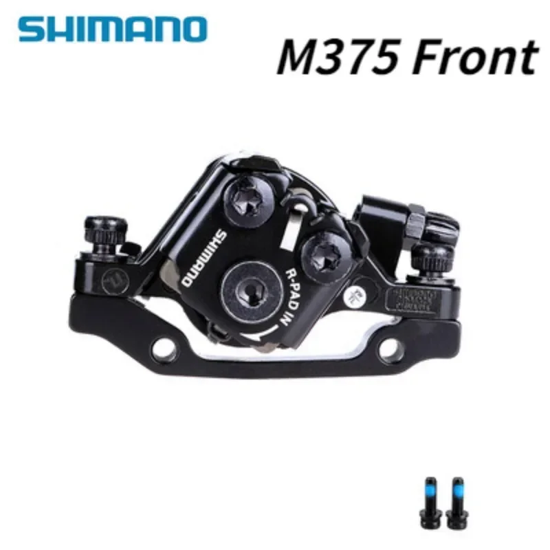 SHIMANO ALTUS BR M375 Mechanical Disc Brake Caliper MTB Black Resin Pads M375 Caliper Front / Rear