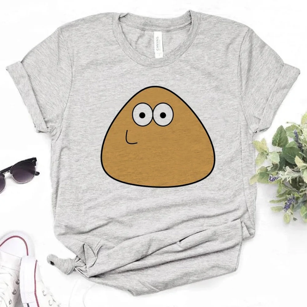 Pou Tee women funny Tee female manga clothing