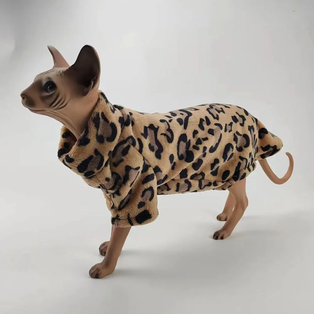 Cat Clothes for Sphynx Cat Clothes Fashion Winter Soft Warm Cat Clothing Comfort Thickened Hairless Cat Kitten Outfits Clothes