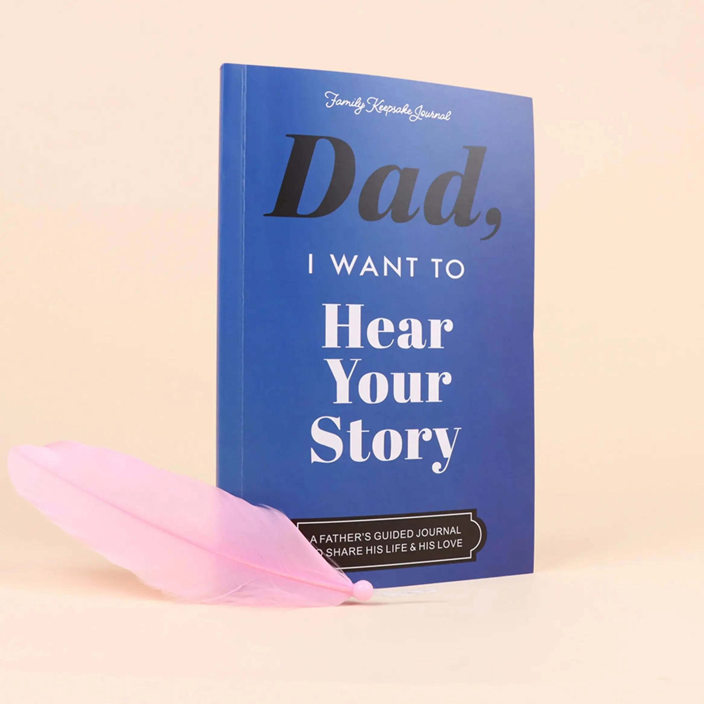 Dad/Mom I want to hear your story: Father's Day Leather gift wrap hardcover Gold gilded page edge, Guide Diary to share his love