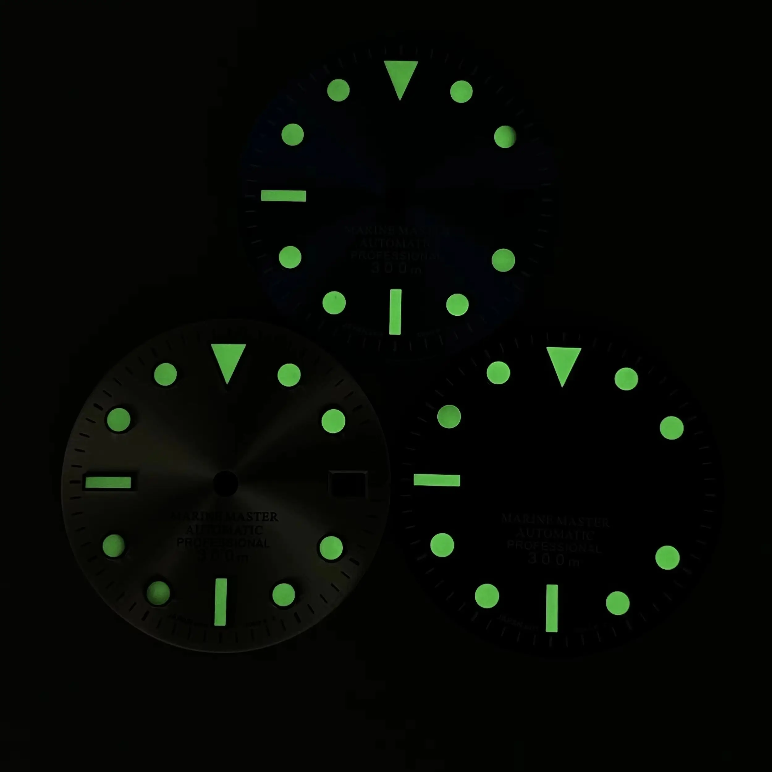 ﻿   28,5 mm NH35 horloge kalender wijzerplaat groen lichtgevend SKX mod geen logo geschikt voor NH36/NH35 gemodificeerde vervanging wijzerplaat