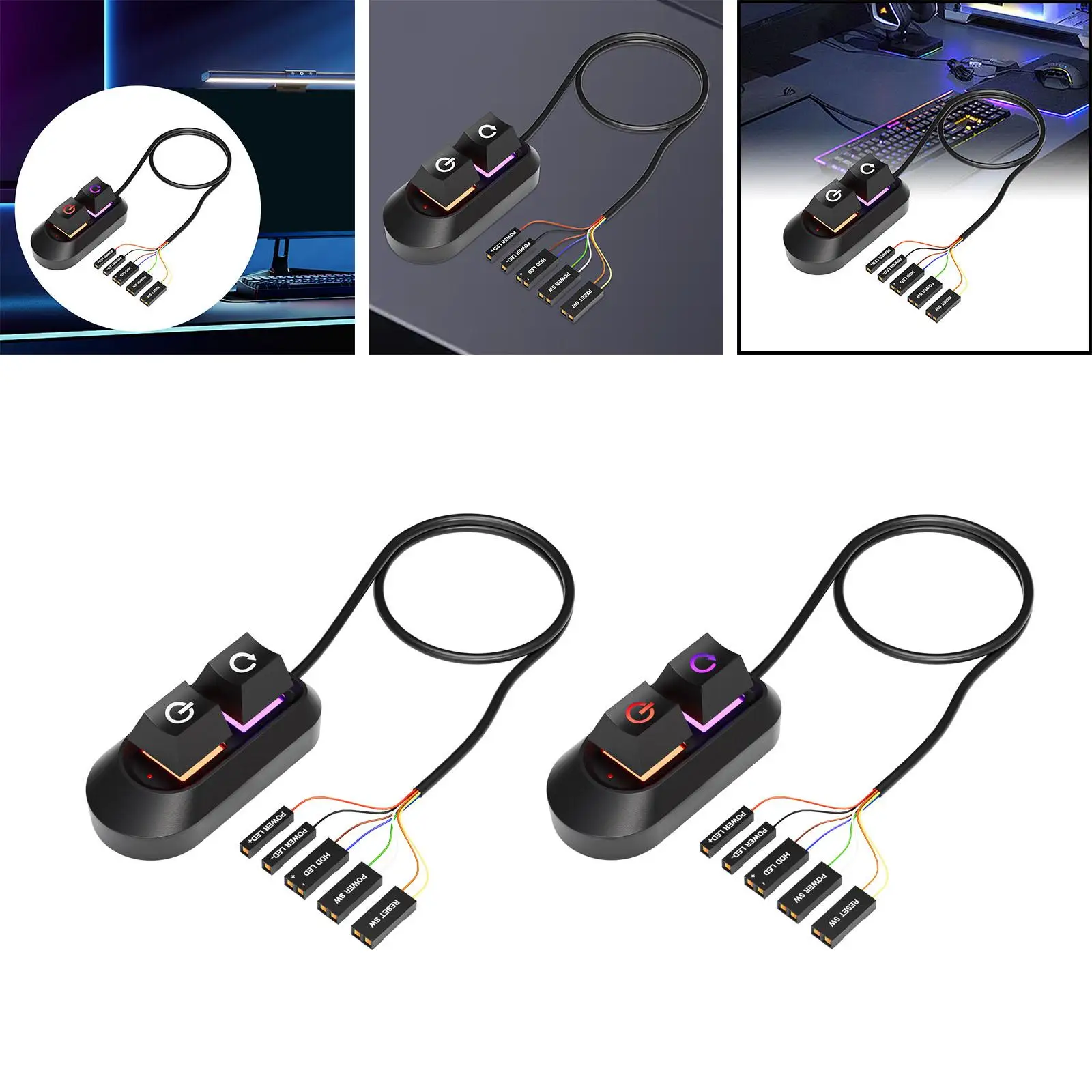 Desktop Mobile Switch Computer Supplies Portable PC External Remote Switch Button for Desktop Hotels Office Cafe Meeting Rooms