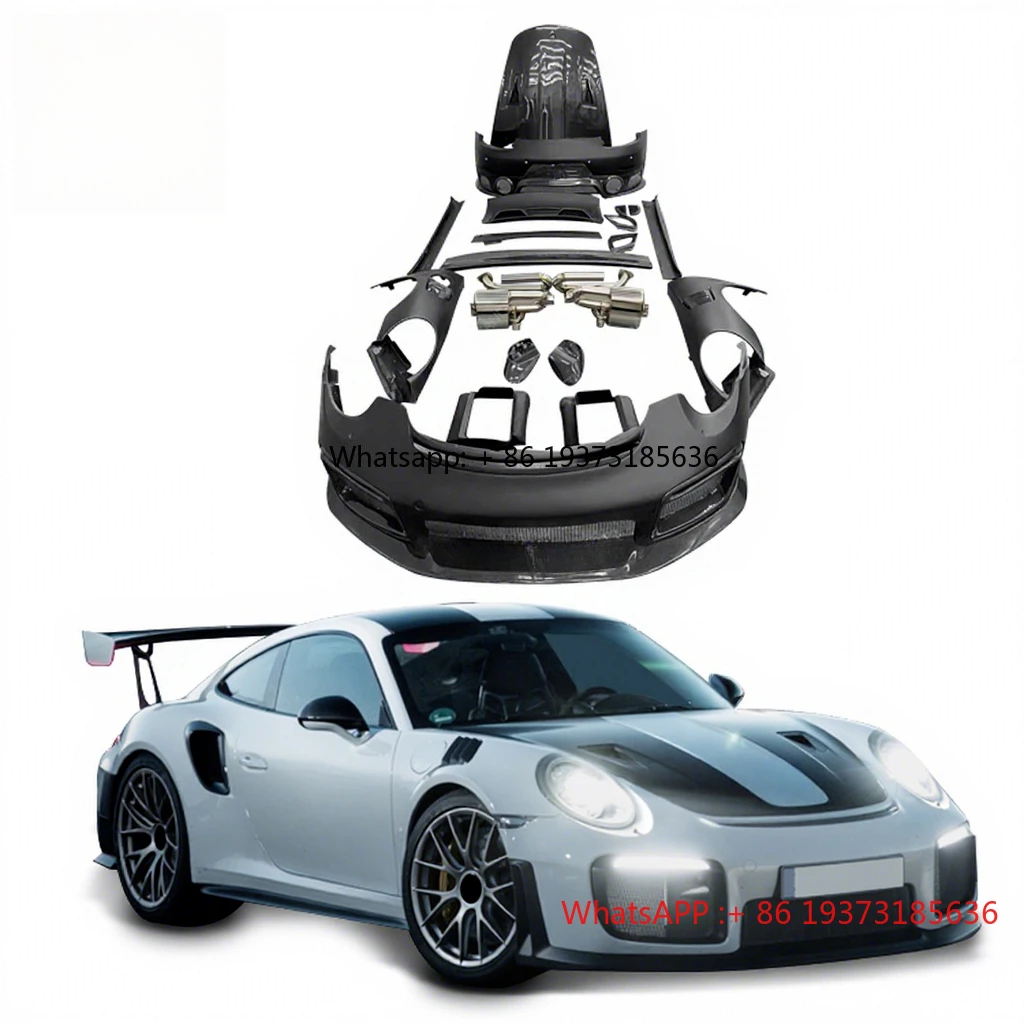 Upgrade Facelift  GT2 RS Style Body Kit for Porsche 911 Car Bumper Front Bumper Rear Bumper Hood Fender Side Skirts Bodykit Car