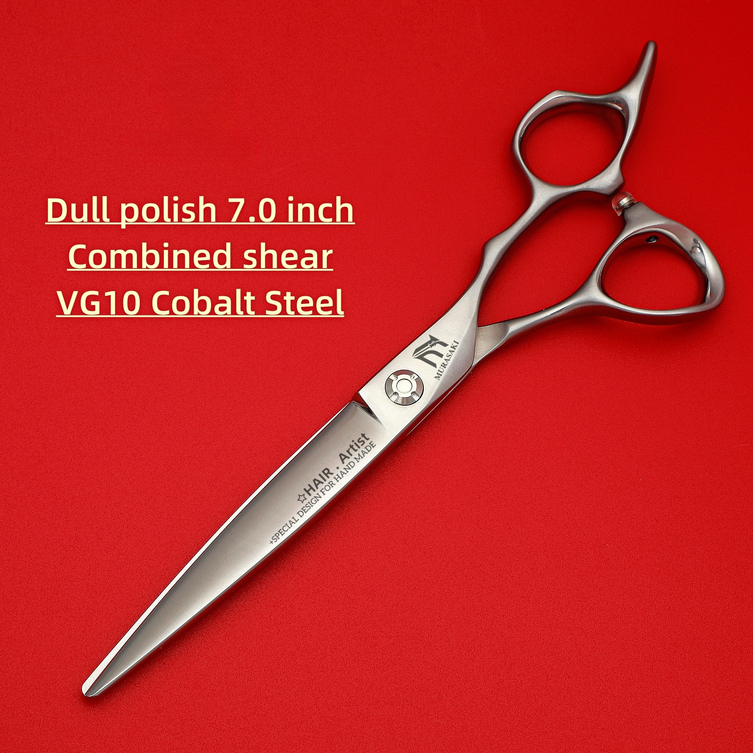 مقص تصفيف الشعر الاحترافي، آلات قص الشعر، فولاذ الكوبالت VG10 البولندية الباهتة، 6.0-6.5-7.0 بوصة ملحقات صالون الحلاقة #2