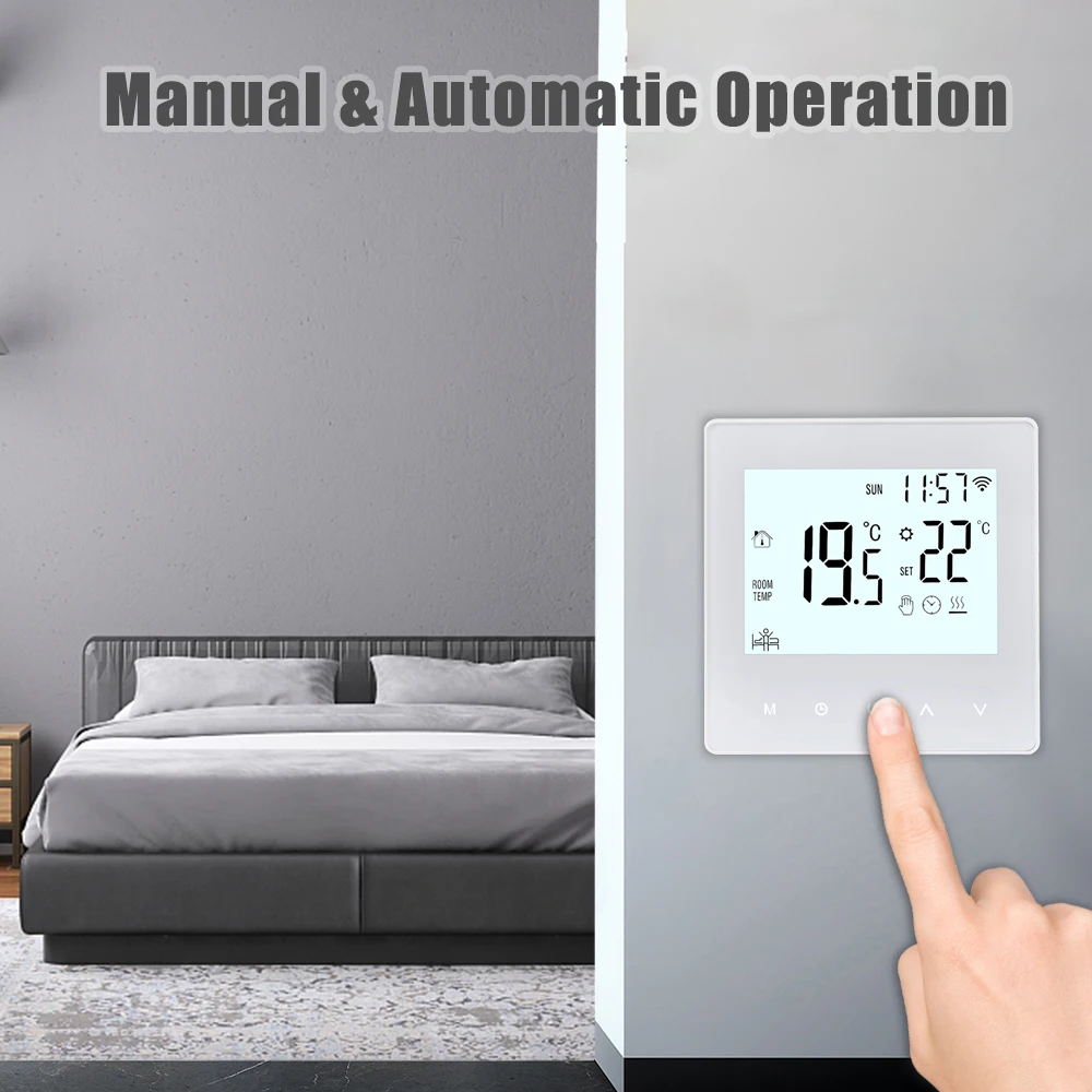 Smart Tuya WiFi Thermostat 3A Digital Programmable LCD Display Underfloor Heating Temperature Controller Digital Intelligent