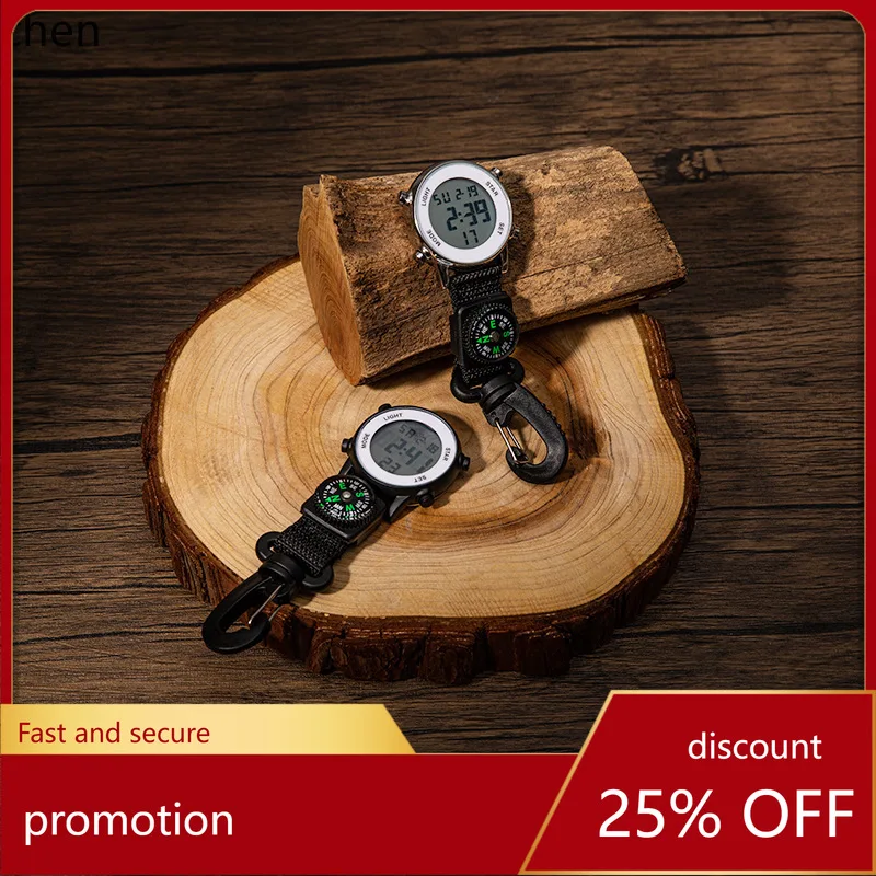 

Zml compass multifunctional hanging watch waist hiking buckle buckle watch strap hanging buckle watch