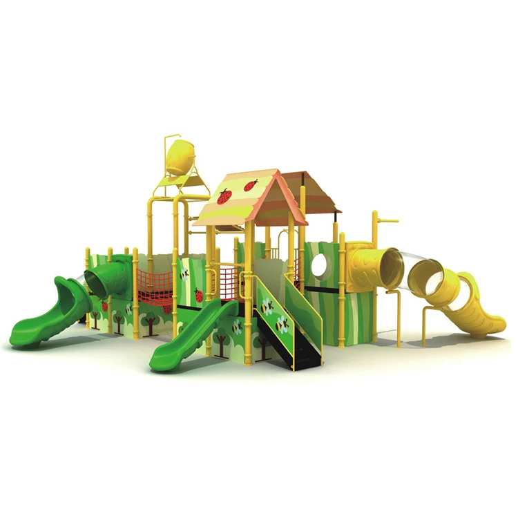 New Design Cute Wooden Slide for Outdoor Sports Park Kids PE Material Plastic Slide for Playground