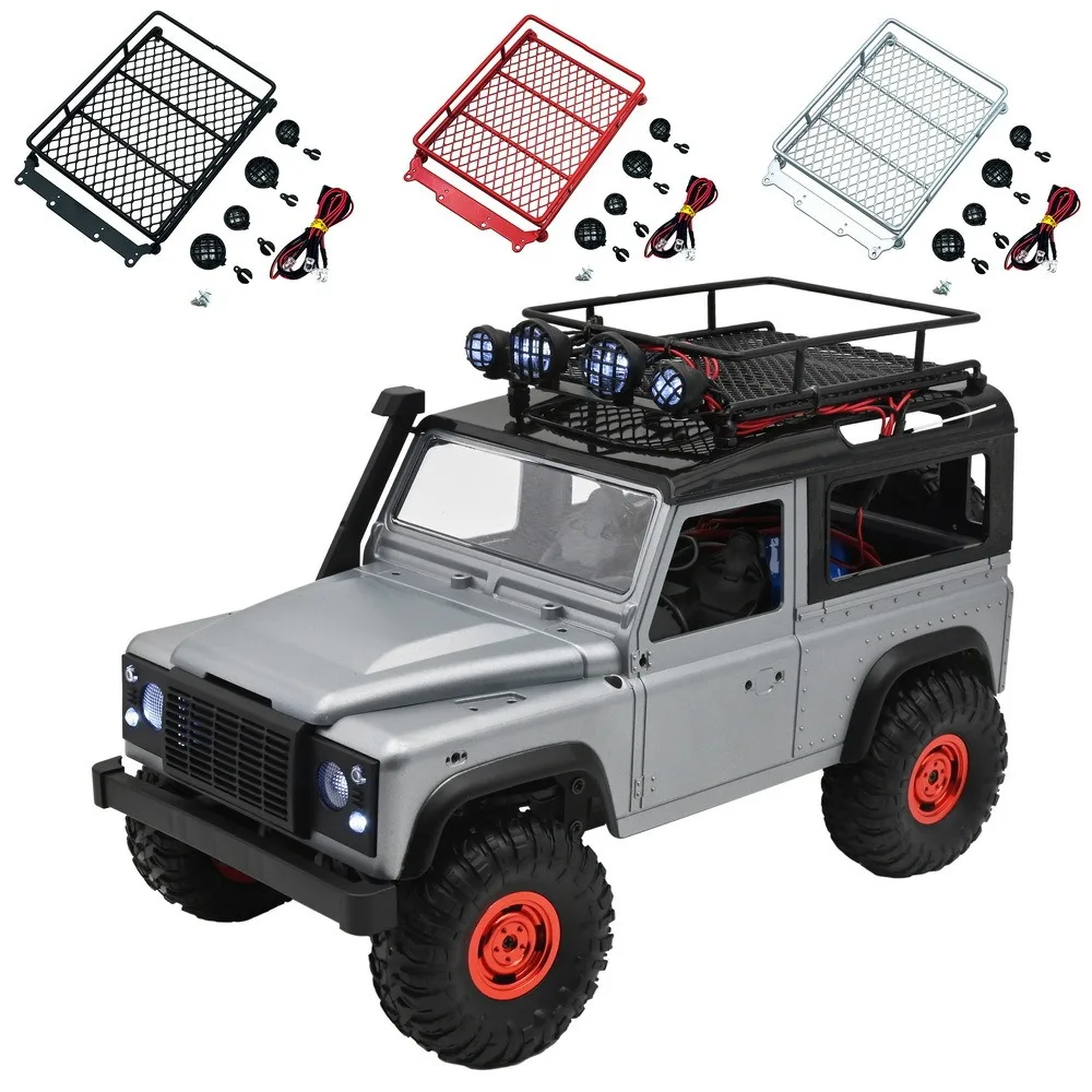 

Universal Roof Racks With LED Light for 1/14 1/12 1/10 RC Crawler Car SCX10 CC01 MN D90 D91 D99 MN90 MN99S