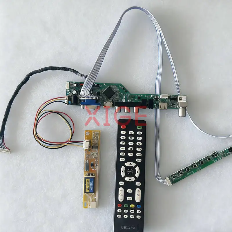 

For LTN154P1 LTN154P2 LTN154P3 LTN154MT02 Matrix Controller Board DIY Kit LVDS 30-Pin 1680x1050 HDMI+VGA+AV+USB 1-CCFL 1680*1050