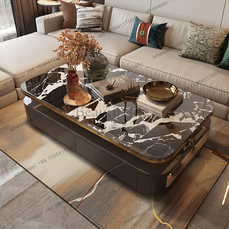 Factory Direct Designer Decoration Coffee Table Irregular Unique Black Nordic Coffee Table