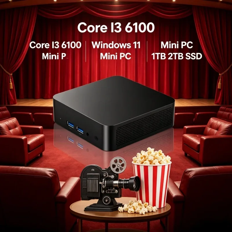 

Core I3 6100 32GB RAM 1TB/2TB SSD Windows 11 Pro Mini PC WiFi6 BT5.2 4K HD Office Gaming PC, Practical with 3 Years Warranty