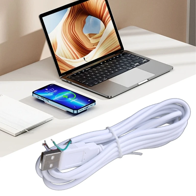 USB Male Plug Wire Connectors USB Power Supply Cable 4 Pin Charging Data Cable