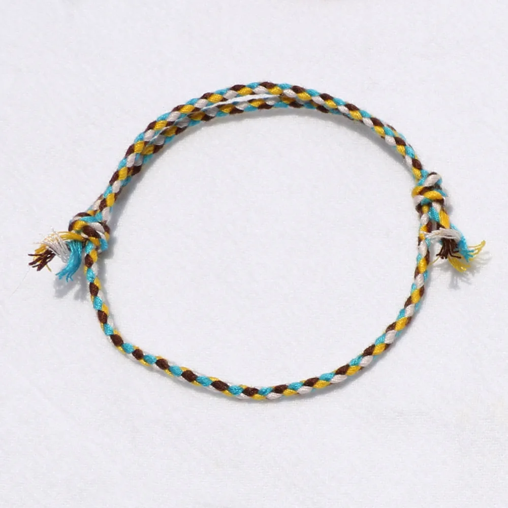 Einfarbiges Geflochtenes Baumwollseil-Armband für Männer, Retro Tibetisches Handgefertigtes Mehrschichtiges Armband für Frauen, Modisches Schmuckzubehör – Detail 29