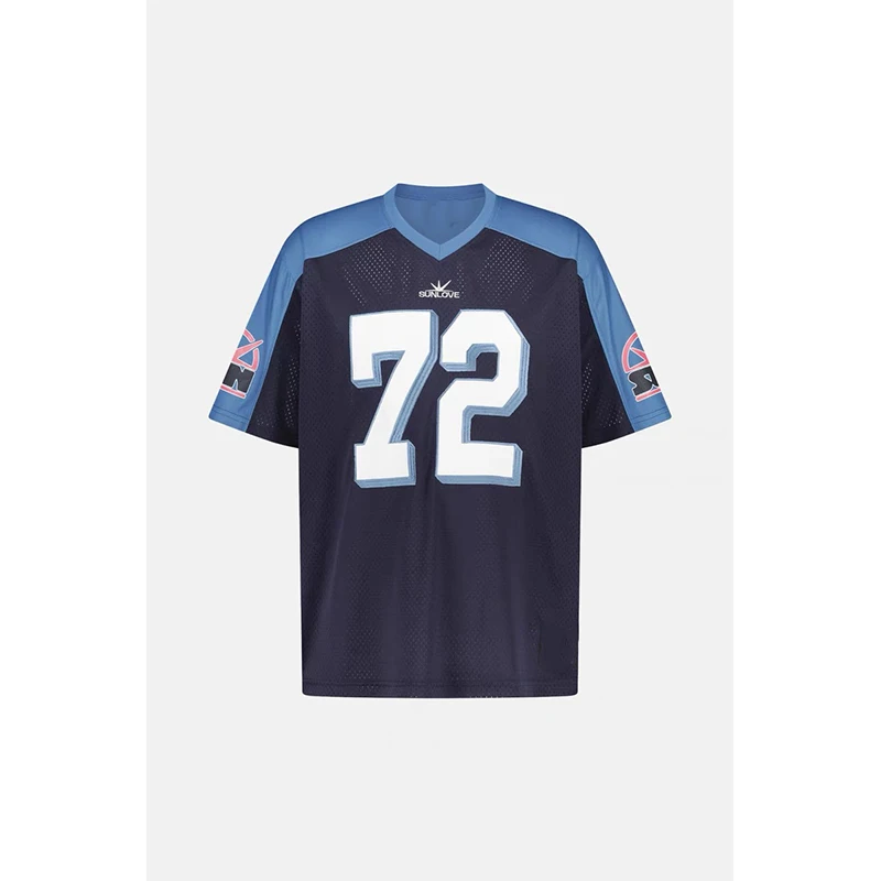 Primavera estate 2024 nuova maglietta sportiva a maniche corte in Jersey Casual con scollo a v per uomo donna respiro abbigliamento sportivo ad
