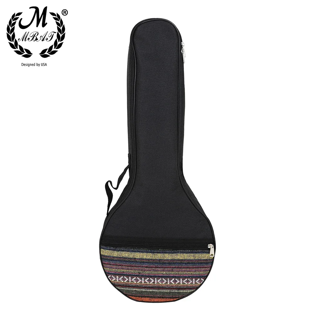 

Черный банджо M MBAT с 4 струнами, аксессуары для музыкальных инструментов, сумка-тоут в народном стиле, из искусственного хлопка