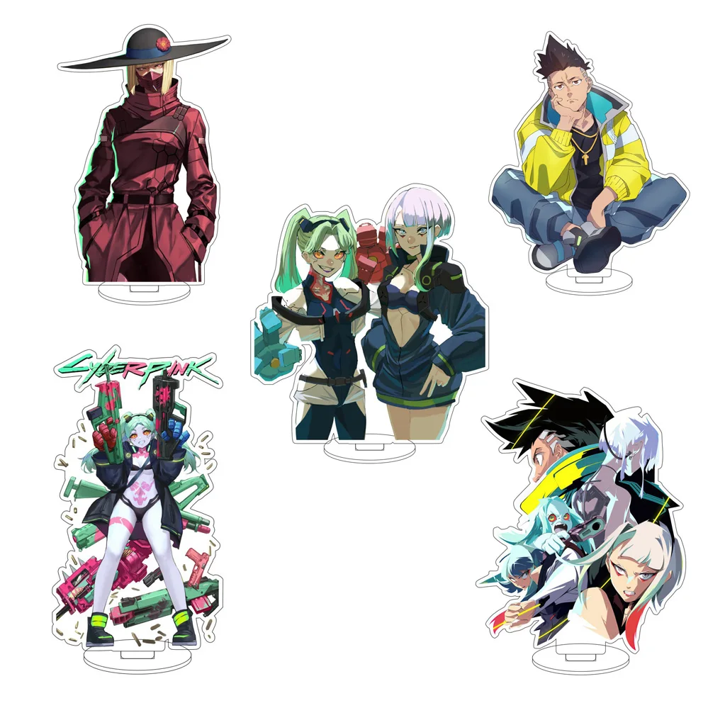 Figura Acrílica de 16CM del Anime Cyberpunk: Edgerunners, Falco, Rebecca, David Martinez, Lucyna Kushinada, Kiwi, con Base, Regalos y Adornos