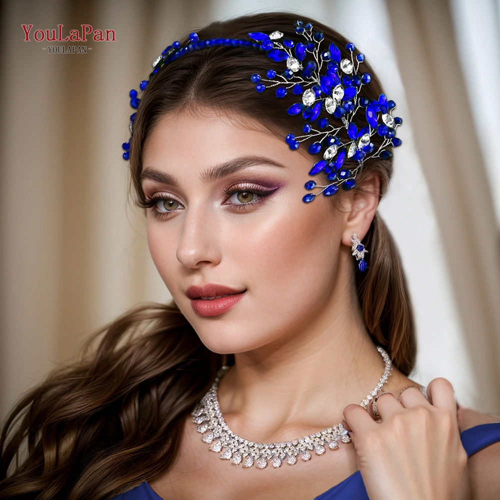 

YouLaPan Wedding Hair Accessories Rhinestone Tiaras Bridal Hairbands Crystal Headband Gift Women Crown Party Hairbands HP804