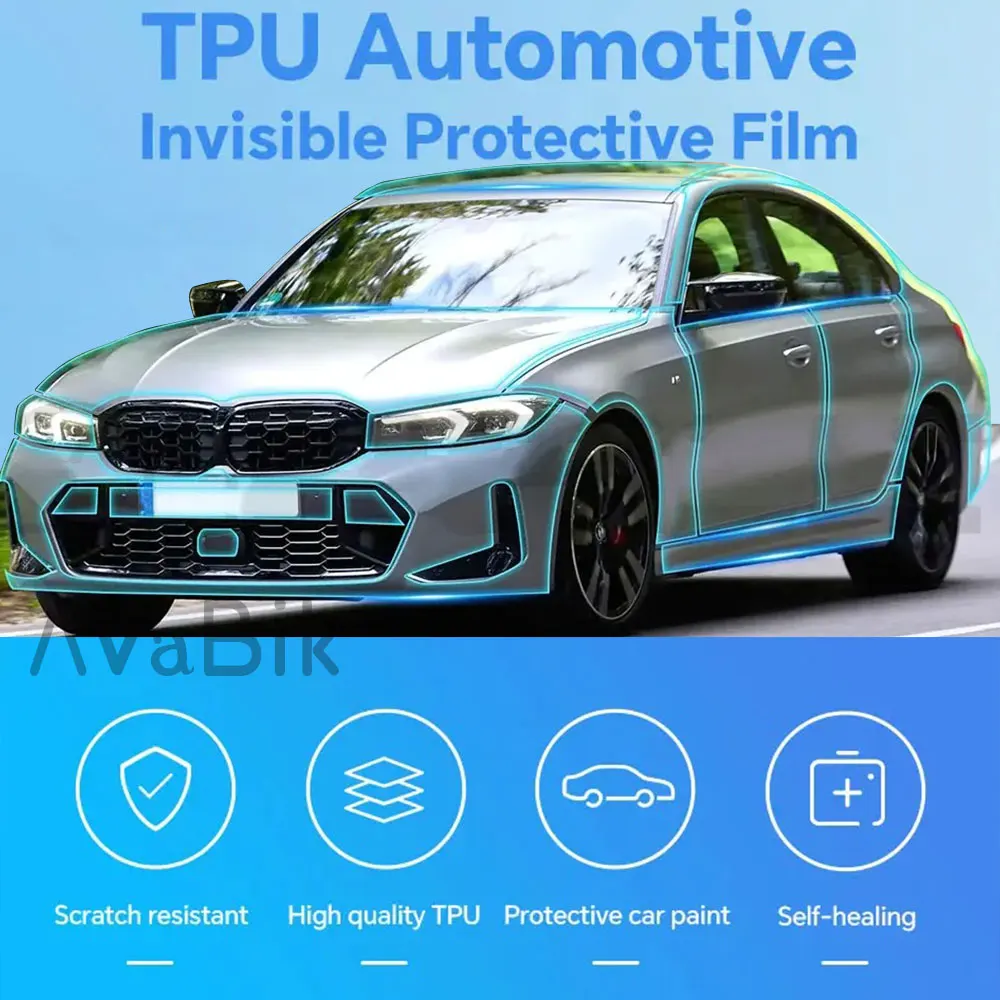 Para BMW Serie 3 G20 M Sport 2022-2024 parachoques de coche/puerta Exterior PPF película de protección de pintura TPU pegatinas invisibles transparentes para carrocería de coche