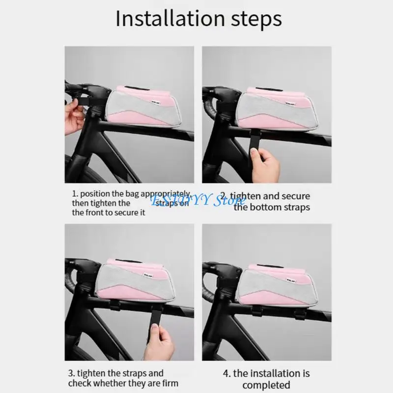 

G6DE Road Bike Frame Front Top Tube Bag Cycling Pouches Bikes Flipping Cover Bag