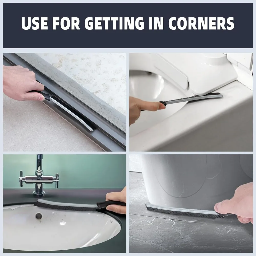 فرشاة تنظيف شق ذات شعيرات صلبة - أدوات تنظيف منزلية، لوازم شق متعددة الأغراض للمطبخ والحمام والمرحاض والنوافذ،