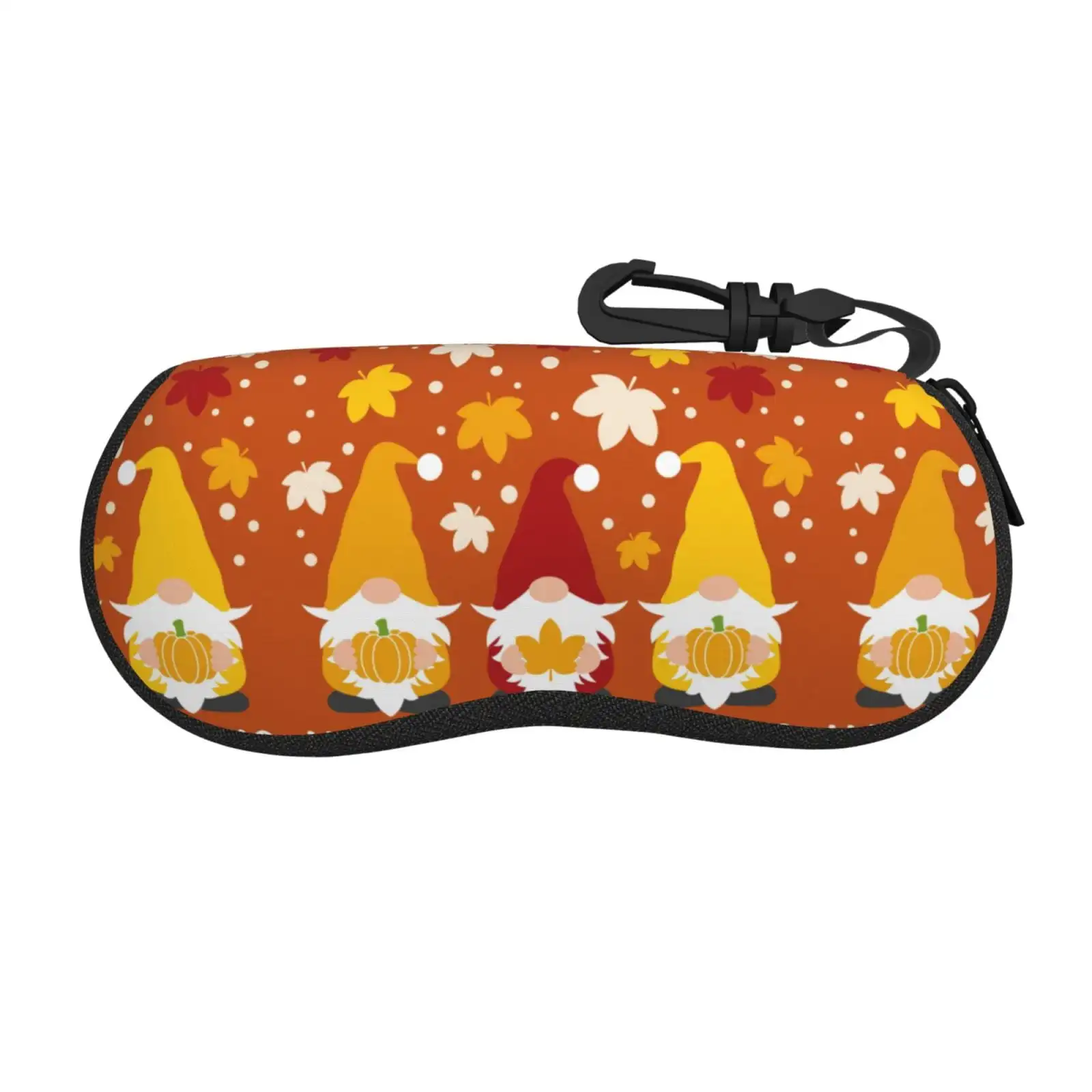 

Happy Thanksgiving Three Gnomes Print Sunglasses Case, Eyeglasses Case Protector Large Glasses Case, Key Lock Case Protect