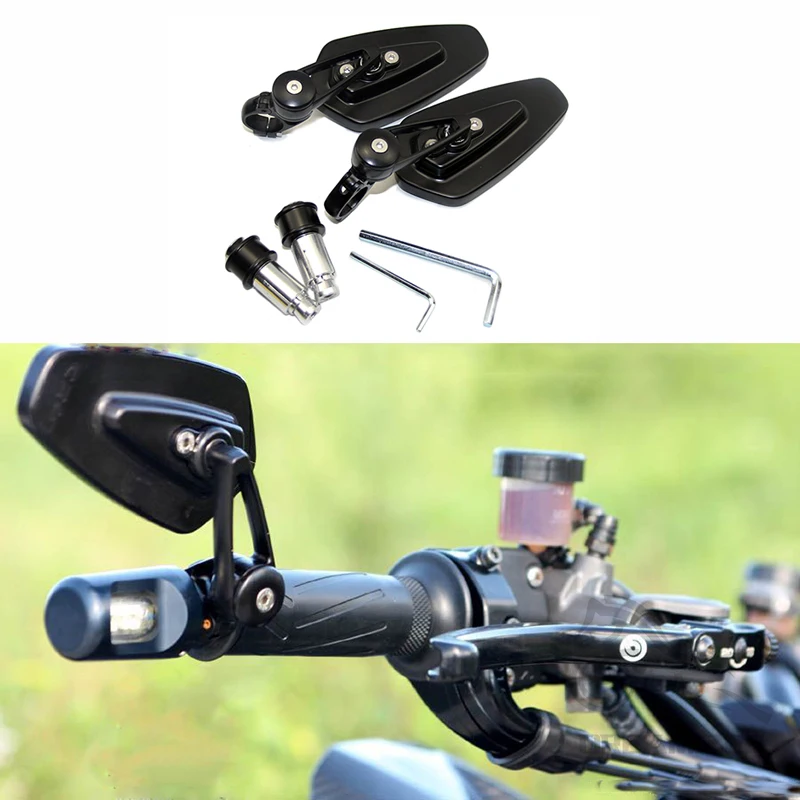 

Motorcycle Universal CNC 7/8" 22mm Rearview Handle Bar Ends Mirrors For Yamaha Bws 125 r1 2003 Dragstar 650 Majesty 125 r6 2007