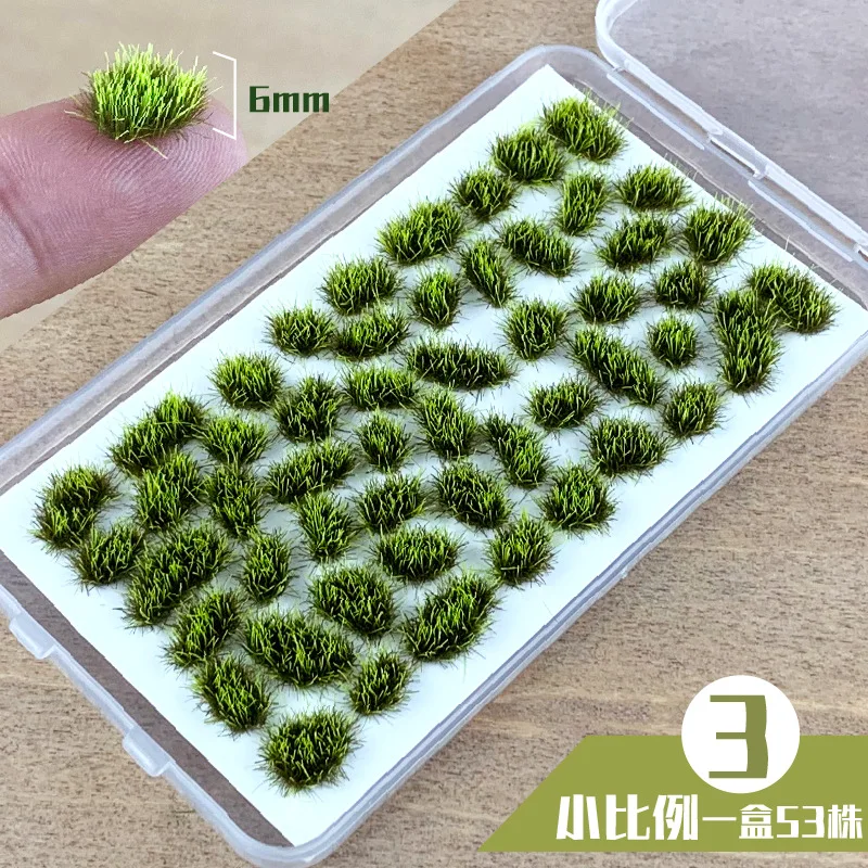 Miniature Grass Cluster Model Diy Plant Materials HO Railway/Building Garden Landscape Layout Diorama Kits 104Pcs/53Pcs