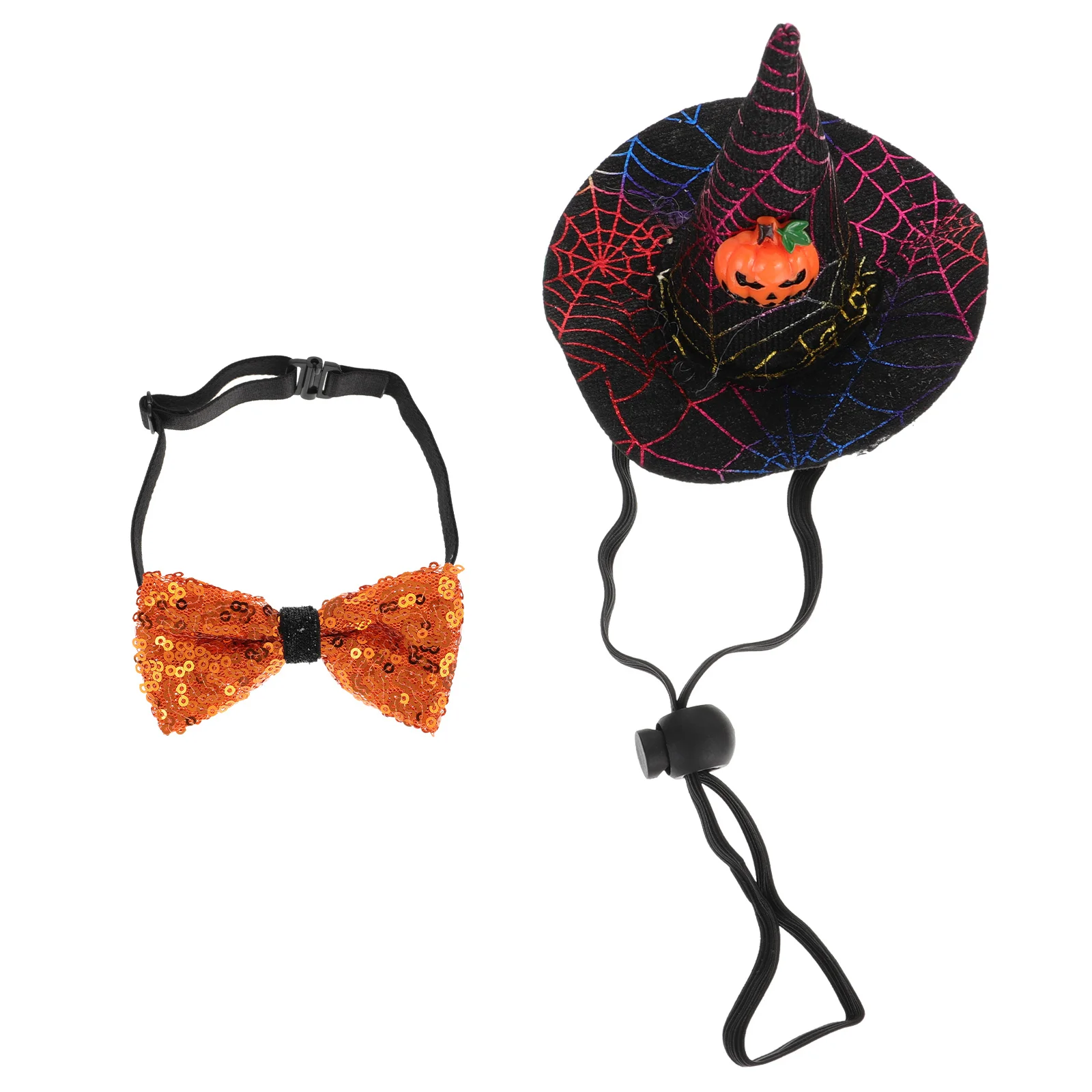 

1 set 1 Set Hat Bow Tie Halloween Costume Adjustable Dog Cat Wizard Hat Pet Decoration Photo Prop Pet Supplies Gift Kitten Puppy