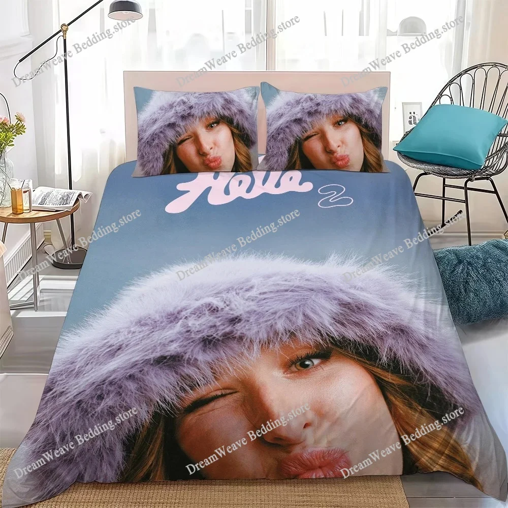 

H-Helena Singer Duvet Cover Set Home Style Bedding Soft Laundry Cotton Bed Student Dormitory Gift
