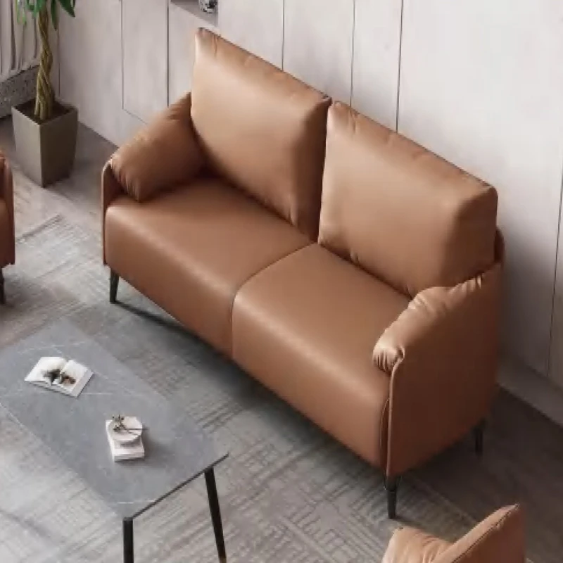 Modern Style Multifunctional Modular Office Furniture Living Room Sets Reception Area Sofa Leather For Administrative Space
