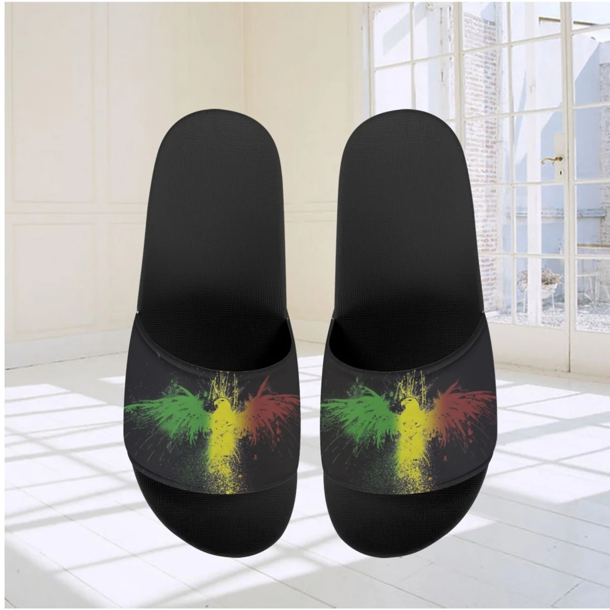 Mali Flag Eagle Print Unisex Home Slippers Comfortable Non-slip Casual Flat Shoes Summer Beach Couple Slippers Footwear Gift