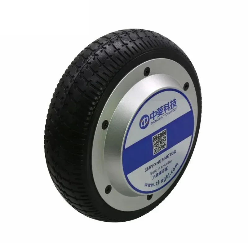 

ZLTECH 6.5inch 24V-48V 350W 18N.m Peak Torque 150kg Rubber Tire Brushless DC Wheel Hub Servo Motor With Encoder For Mobile Robot