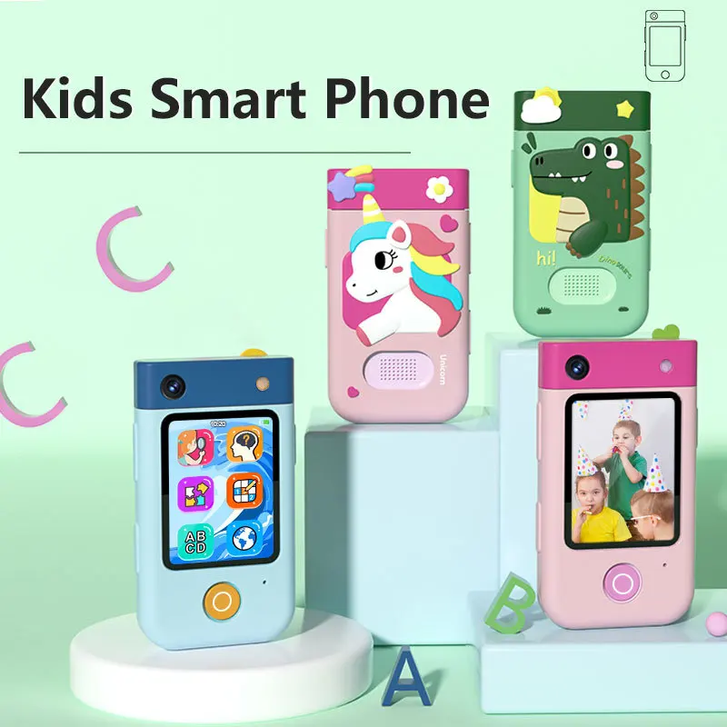 スマートフォンタッチモデルhd-2025新型180度回転レンズ教育用子供用カメラギフト