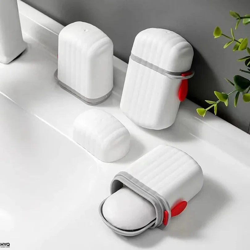 1 unidad de jabonera portátil impermeable, caja de jabón para viajes y baño