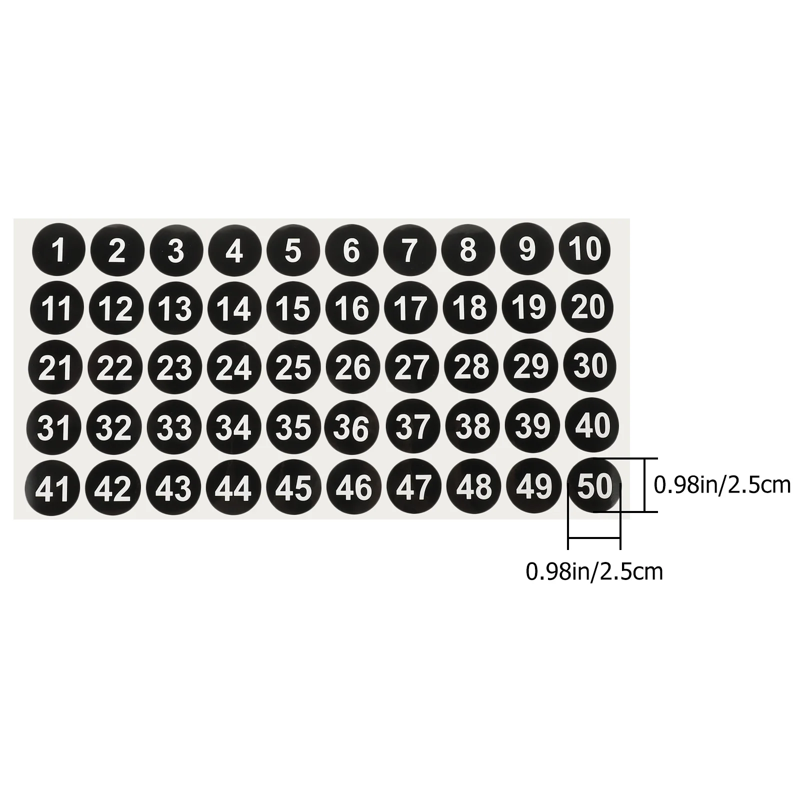 10 Sheets Numbered Sticker Adhesive Number Label Stickers for Classification Organizing Storage Jars Boxes Digital Round Labels