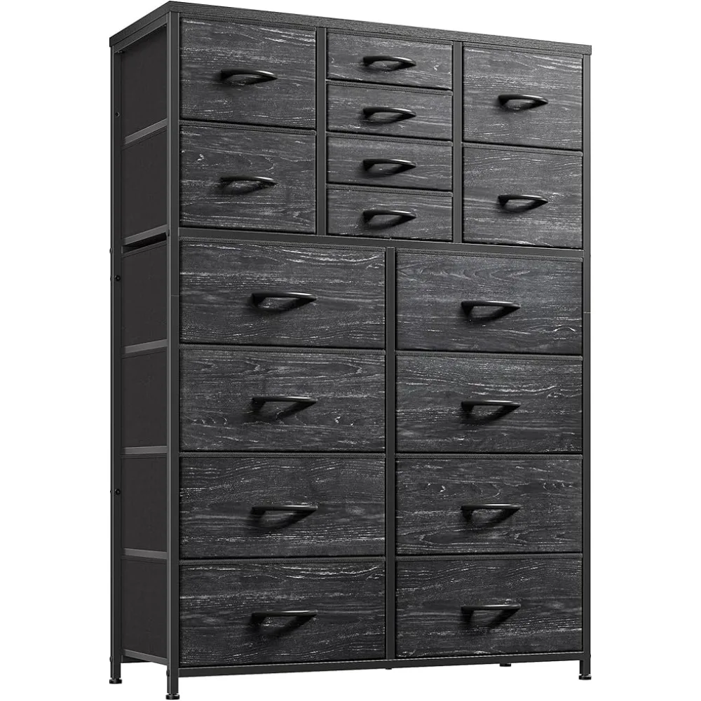 

Tall Dresser for Bedroom with 16 Drawer, Fabric Bedroom Dressers & Chests of Drawers, Storage Dresser for Bedroom