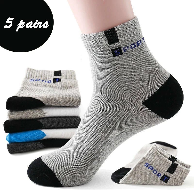 

Cotton Sock for Men Sport Breathable Soft Letter Fashion Sneakers High Elastic Middle Tube Stocking Towel Sox Summer Running