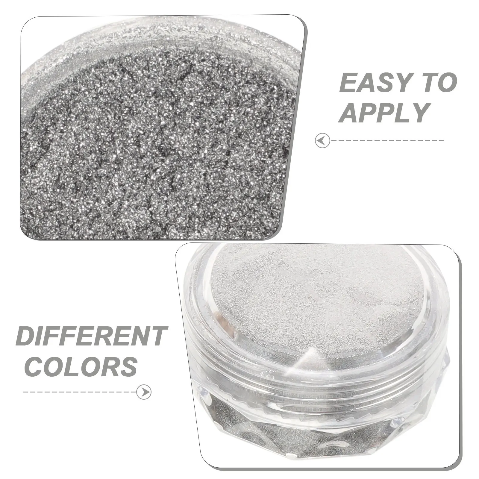 6 stuks nail art gereedschap pailletten verschillende kleuren diy manicure glitter accessoires veilig voor huid sleutelbeenderen nagel glitter