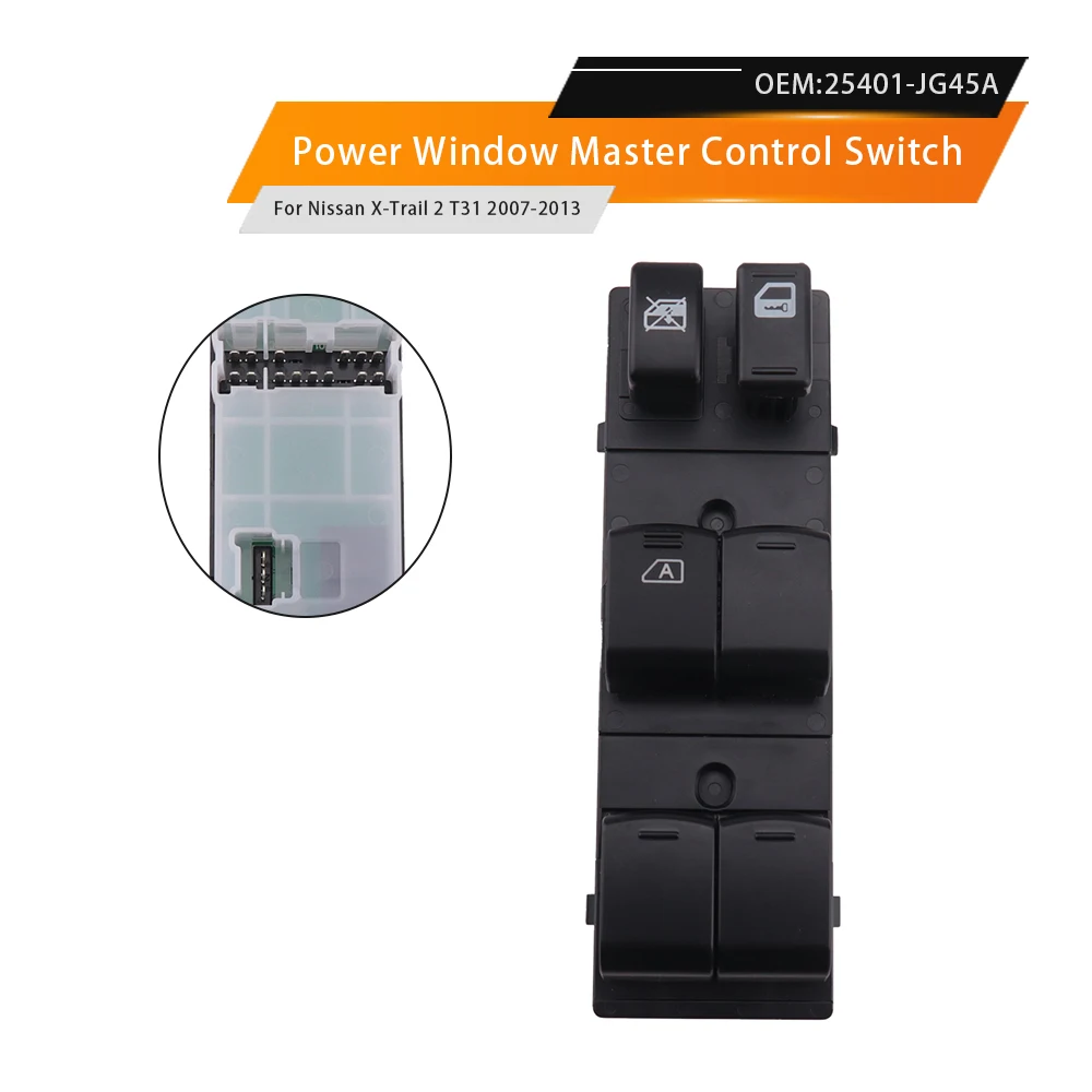 Para Nissan x-trail T31 2007 - 2009 Teana 2008 LDH 25401-JG45A accesorios de coche interruptor de Control de ventana botón elevador de ventana