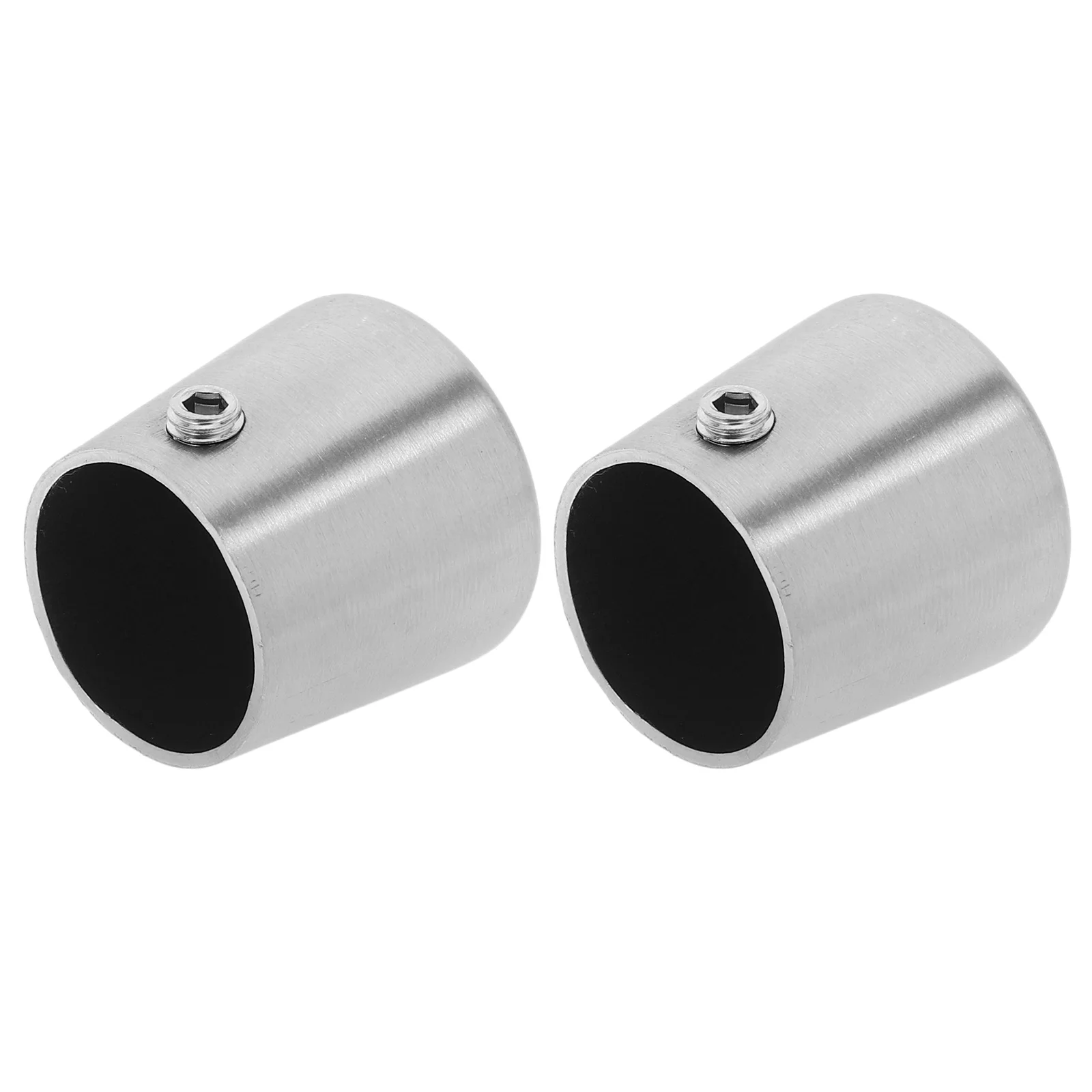 Tapas de extremo de pasamanos de acero inoxidable, tapas de listones de Metal cepillado duraderas para barandillas de escaleras de madera, cubiertas protectoras interiores, 2 uds.