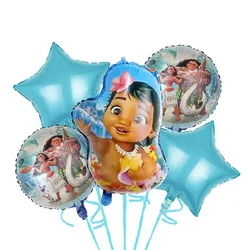 Disney Cartoon Animation Double Sided Moana Sea Wonderland 18-inch Children's Birthday Holiday Party Decoration Balloon Set