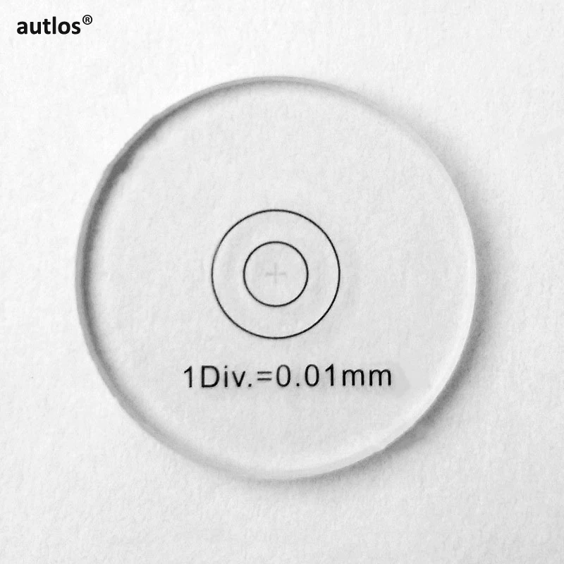 Div 0.01 mm Microscópio Ocular Reticle Cruz Escala Régua Ocular Micrômetro Calibração Corrediças Diâmetro mm 19 mm 20 mm 975