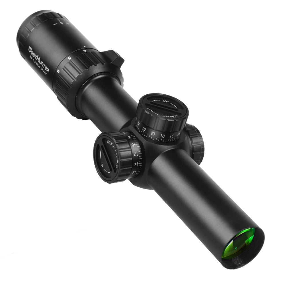 WestHunter HD 1.2-6X24 FFP Compact Scope First Focal Plane Tactical Hunting Riflescopes Lock Reset Shooting Optical Sights