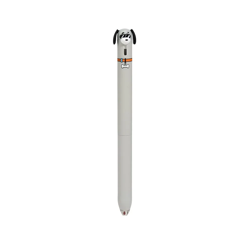 Anti Slip Silicone Grip Cute Dog Gel Pen 0.5mm ST Tip Fast Drying Ink Student Gel Pen Movable Ear Kawaii Puppy Pen